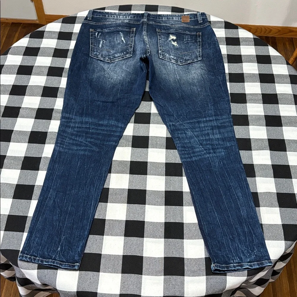 Buckle BKE Payton Skinny Jeans Women's Size 34 x 31.5 Stretch Distressed Dark - Picture 10 of 11